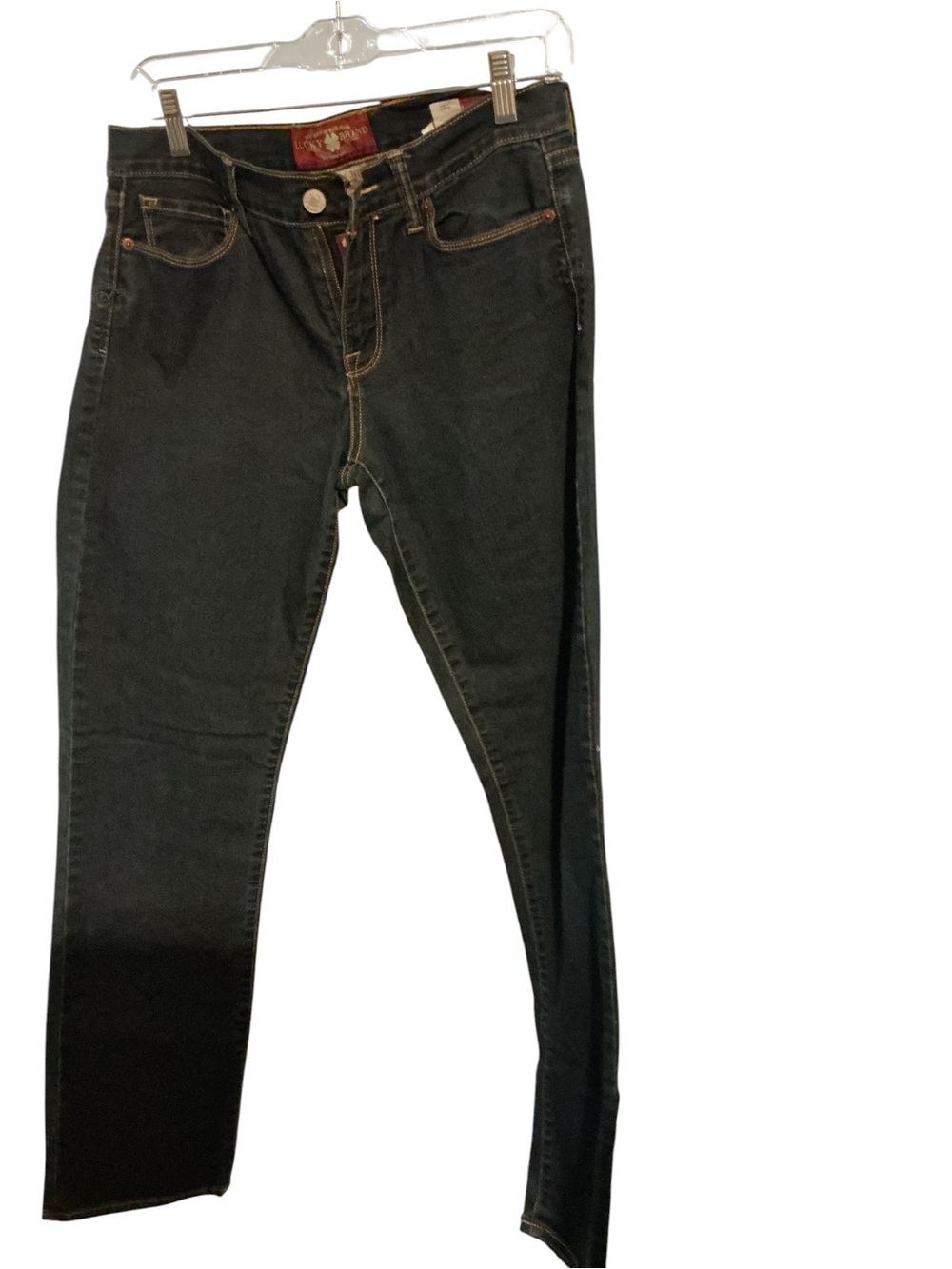 Lucky Brand Black Skinny Jeans with Contrast Stitching